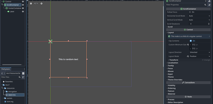 Scroll Container for Scrollable text