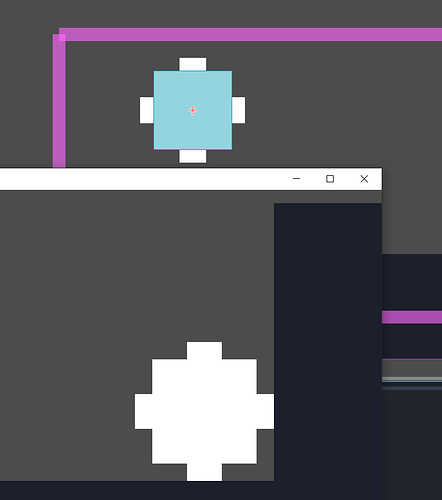 Snap 2D Transforms to Pixel enabled with 6x6 collision box