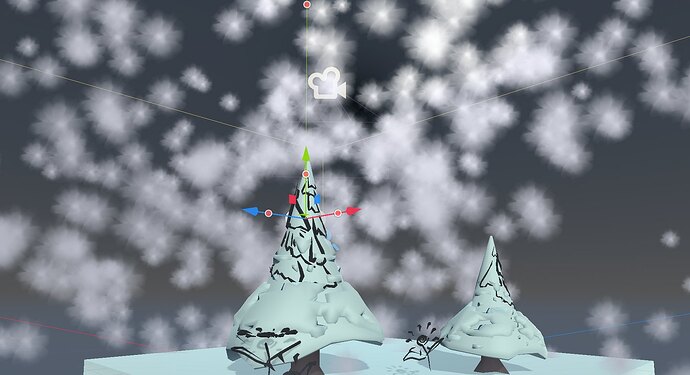 Snow Particles GPUParticles3D - Winter Diorama - Godot Engine