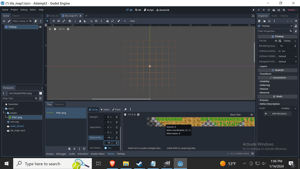 Tilesets throwing errors A Lot of errors - Help - Godot Forum