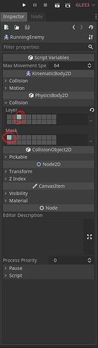Layer and mask is set in the editor