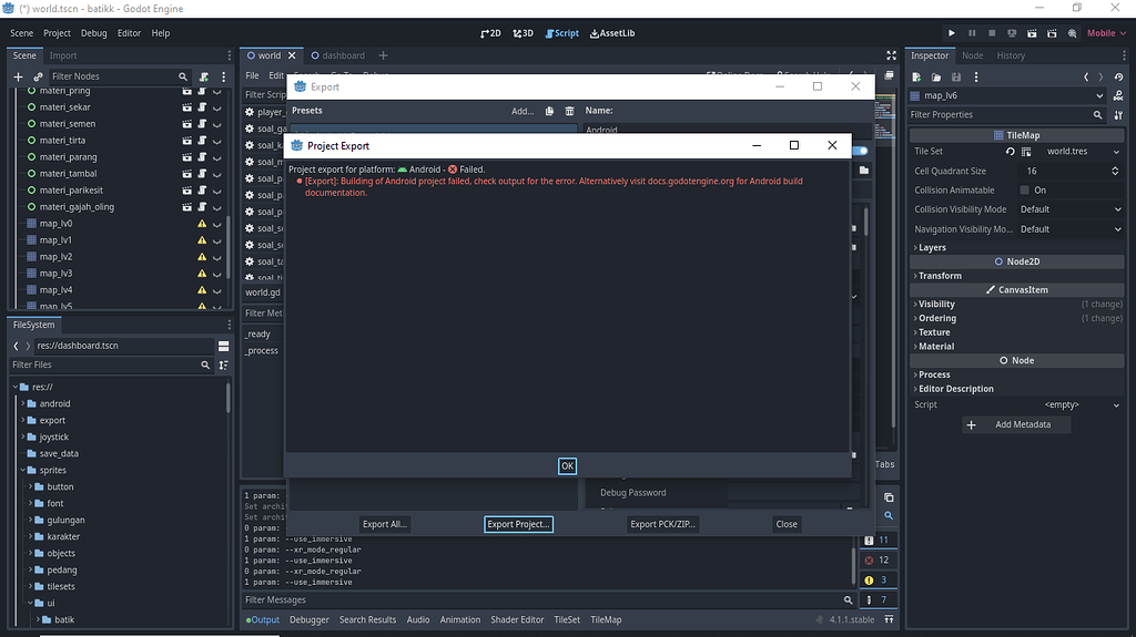 Please help me, problem when exporting the .abb file - Help - Godot Forum