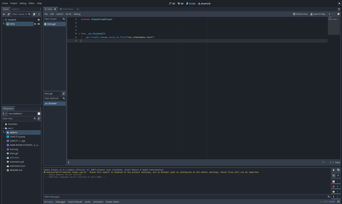 My scene doesn't seem to be working? - Help - Godot Forum