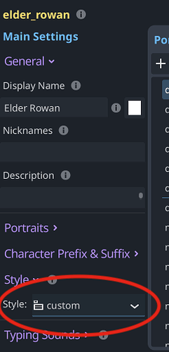 character page