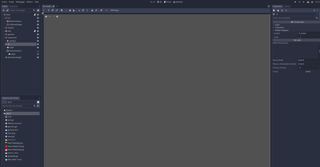 Nothing visible in the 2D window/view anymore - Help - Godot Forum