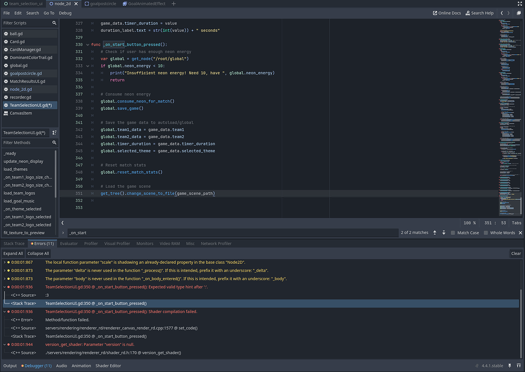 I can't figure out the cause of these errors - Help - Godot Forum