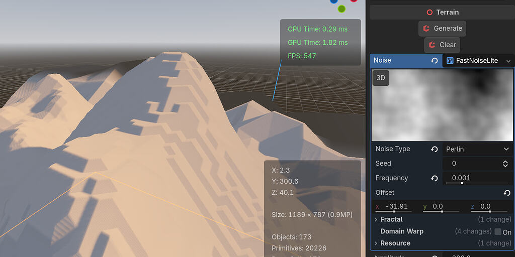 NoiseTexture2D infinite terrain generation issue - Help - Godot Forum