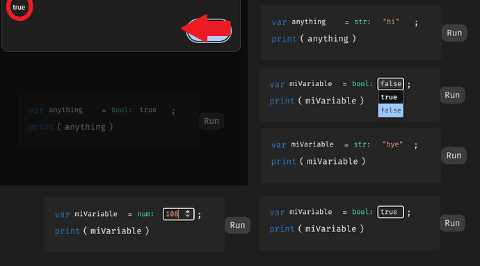 var and print