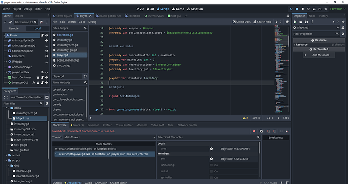 godot - inventory var