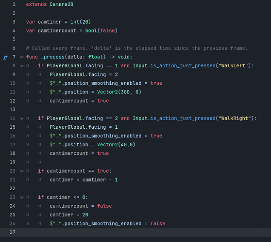 Issues with position smothing with the game camera - Help - Godot Forum