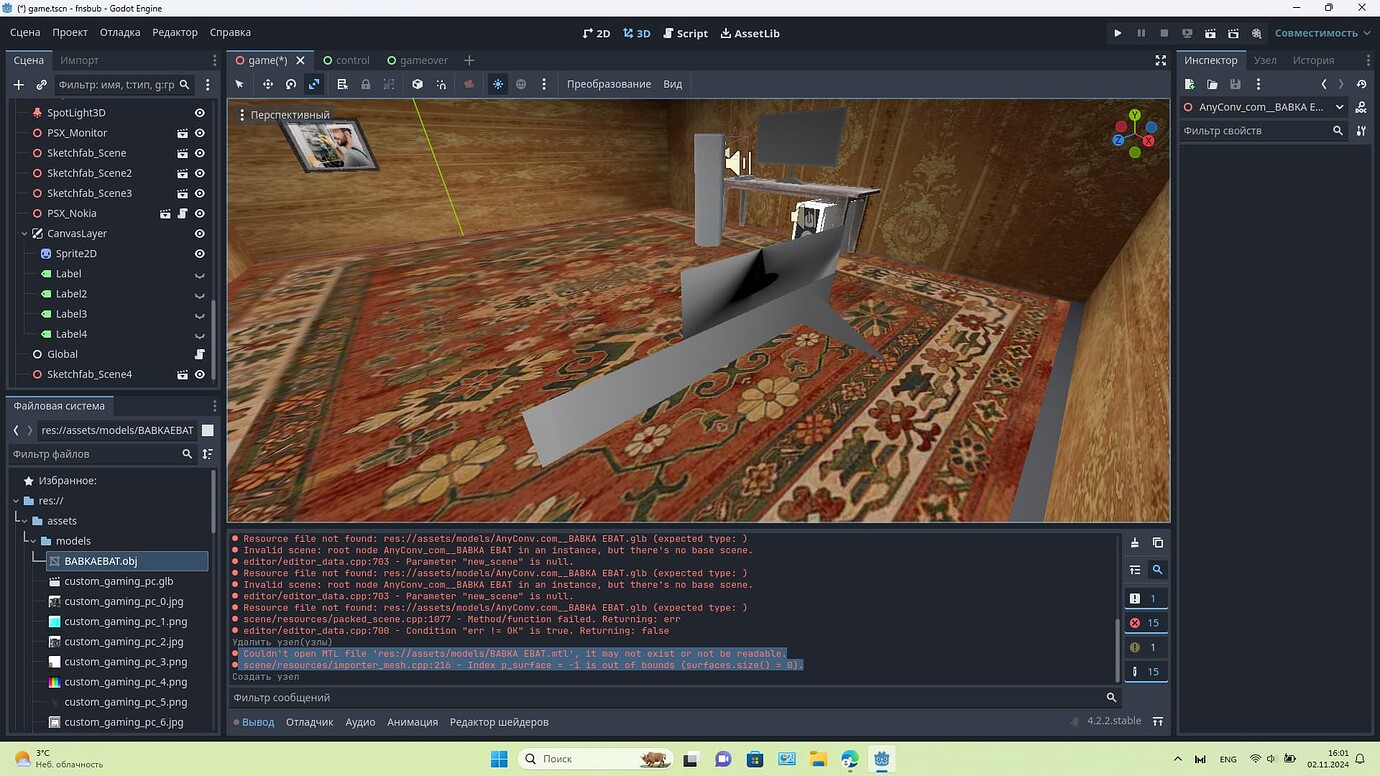 Error when importing .obj file - Help - Godot Forum
