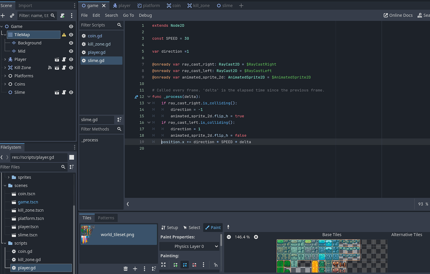 Enemy wont collide with first wall - Help - Godot Forum