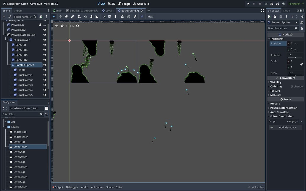 Parallax Mirroring with rotated sprites - Help - Godot Forum
