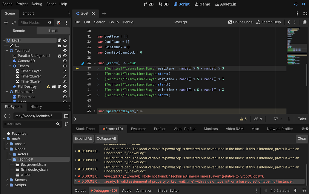 Problems with timers - Programming - Godot Forum