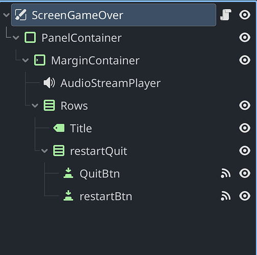 Screenshot 2game over scene
