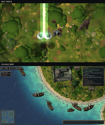 next update: saucers / playable now: galleons off the fort