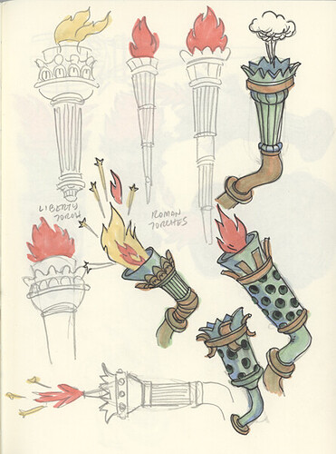 Torch exhaust concepts.