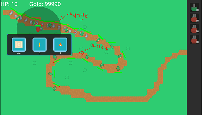 Have a problem with pathfinding of projectile when adding more enemy ...