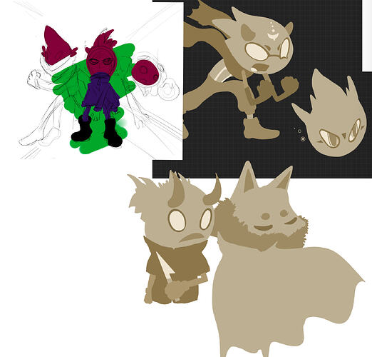 Sepia cutouts