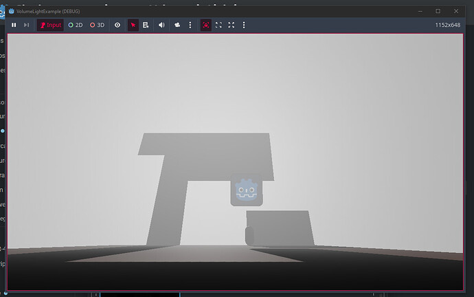 Now, the new DirectionalLight3D will no longer cast shadows, until I resize the window.