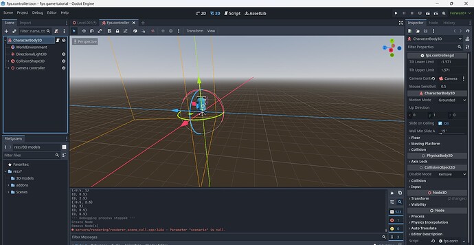 (_) Level.001.tscn - Fps game tutorial - Godot Engine 10_27_2024 1_50_14 PM