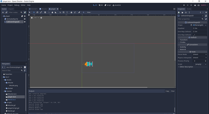 player.tscn - Space Shooter - Godot Engine 17-10-2024 14_35_23