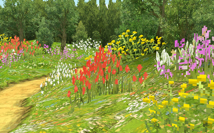 The Flowers with materials visible