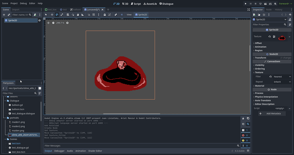 Pixel art muddy, nearest set - Help - Godot Forum