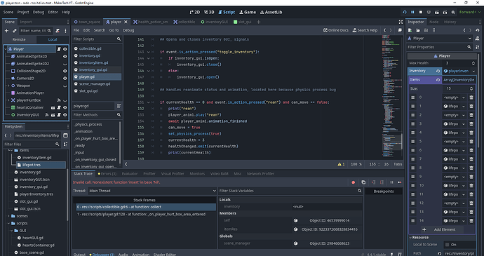 godot - inventory instance