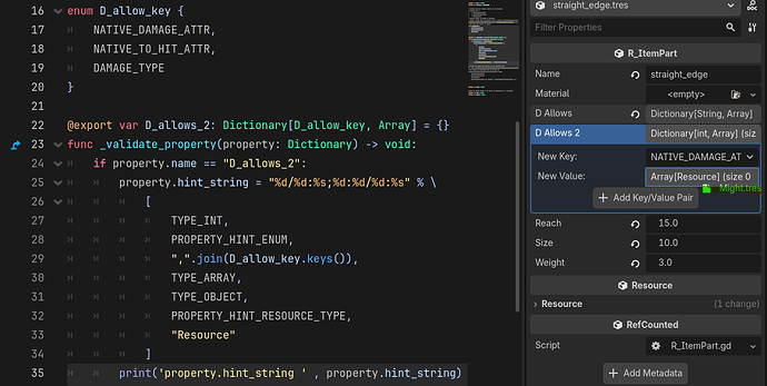 export nested typed collection issue 6