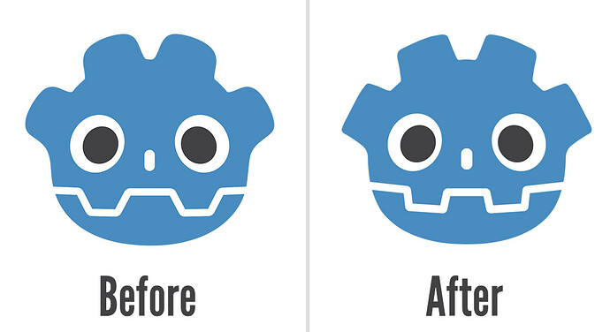 Godot New before after
