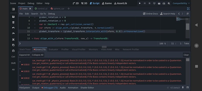 Error with orthonormalization - Help - Godot Forum