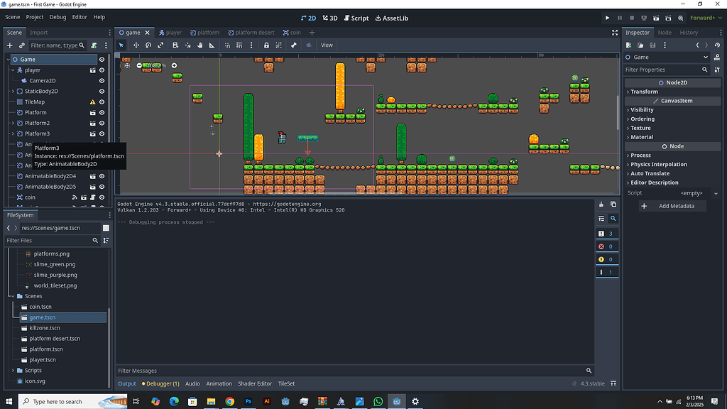I'm Stuck not moving and I do not know why. - Help - Godot Forum