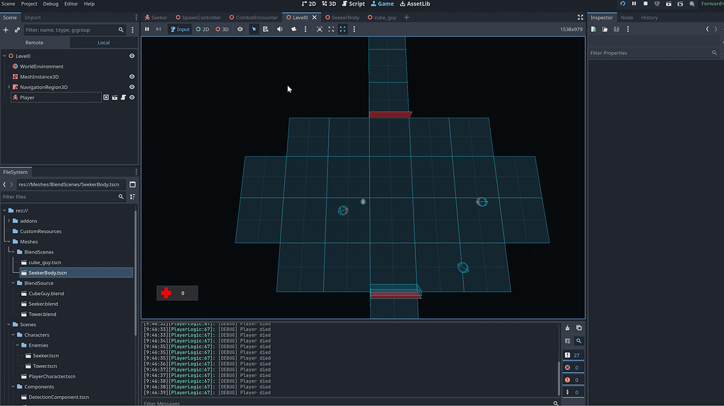 In-game Enemy (CharacterBody3D) will not collide with Player ...