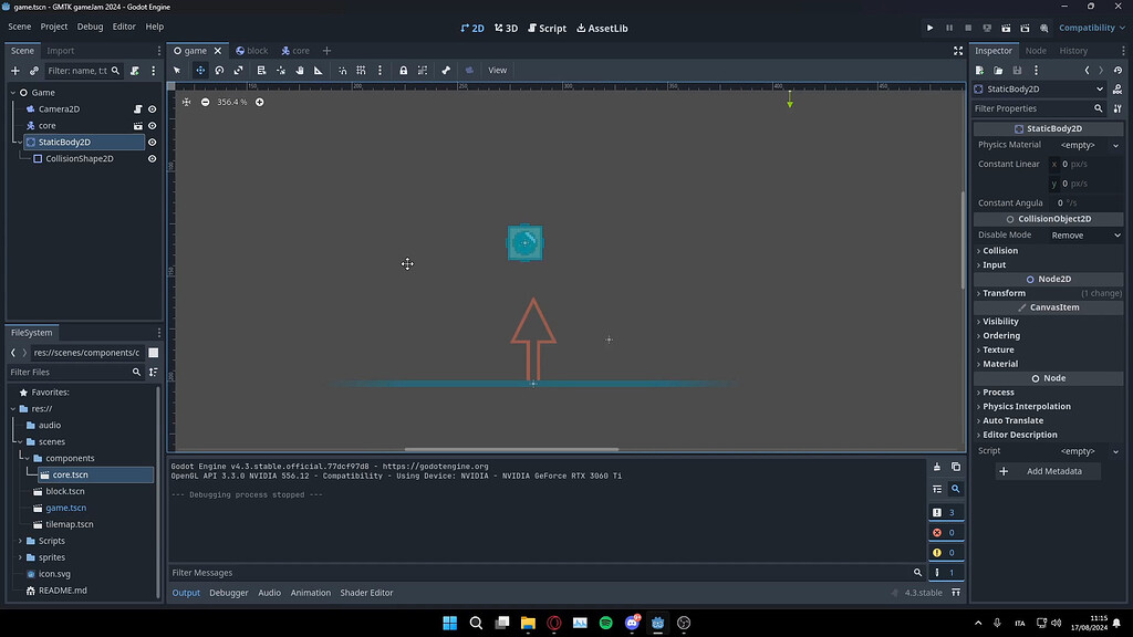 My block collides with nothing - Help - Godot Forum