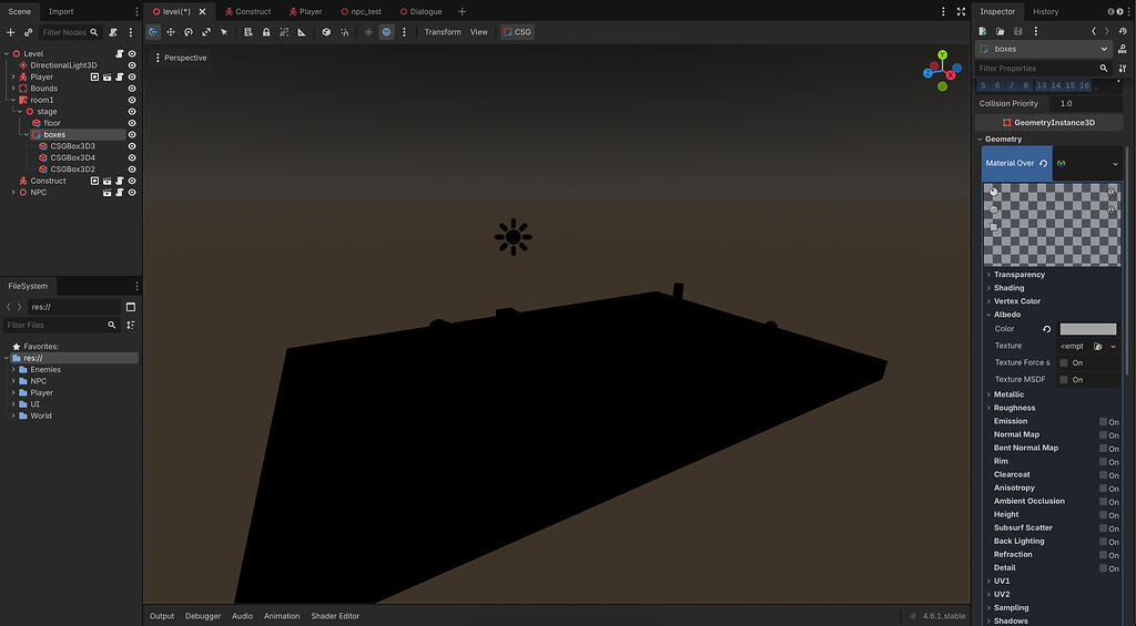 All 3D objects shows up black in 4.6.1 - Help - Godot Forum