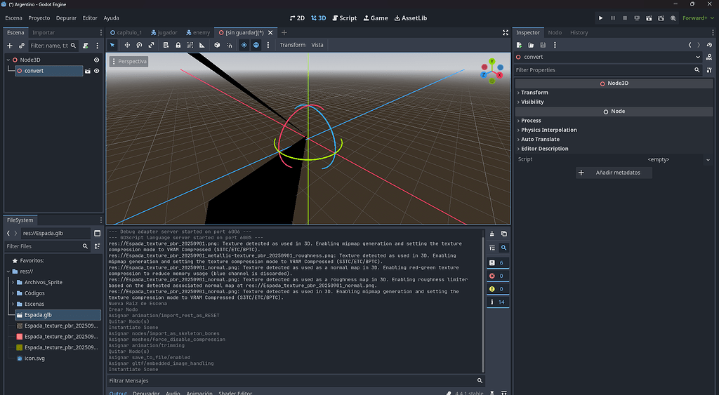 Problemas Con los objetos 3d al colocarlos en escenas - Help - Godot Forum