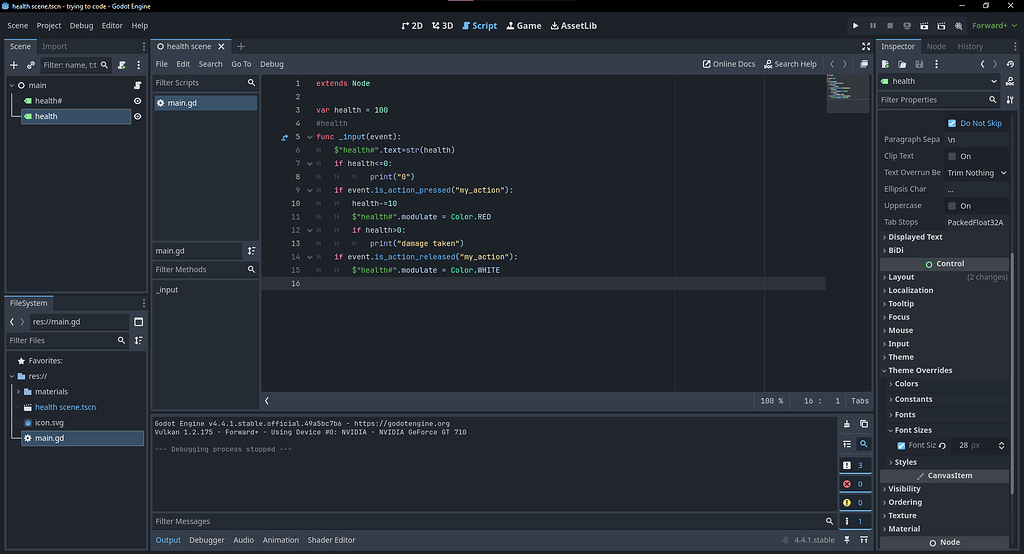 My script will not open in the 2d viewer? - Help - Godot Forum