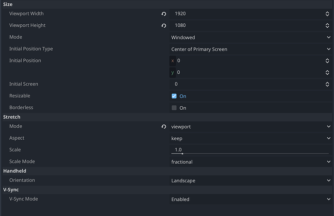 Project Settings
