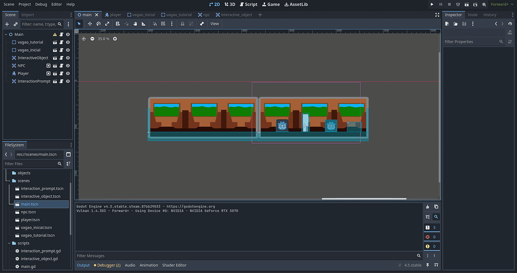 CharacterBody2D hitting "invisible" wall on the scene - Physics - Godot ...