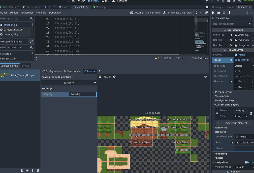 Problem using custom data layers in tileset - Help - Godot Forum