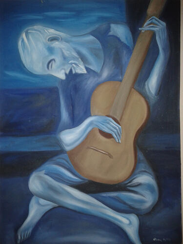 Picassos Blind Guitarist (study) by Mike Taylor