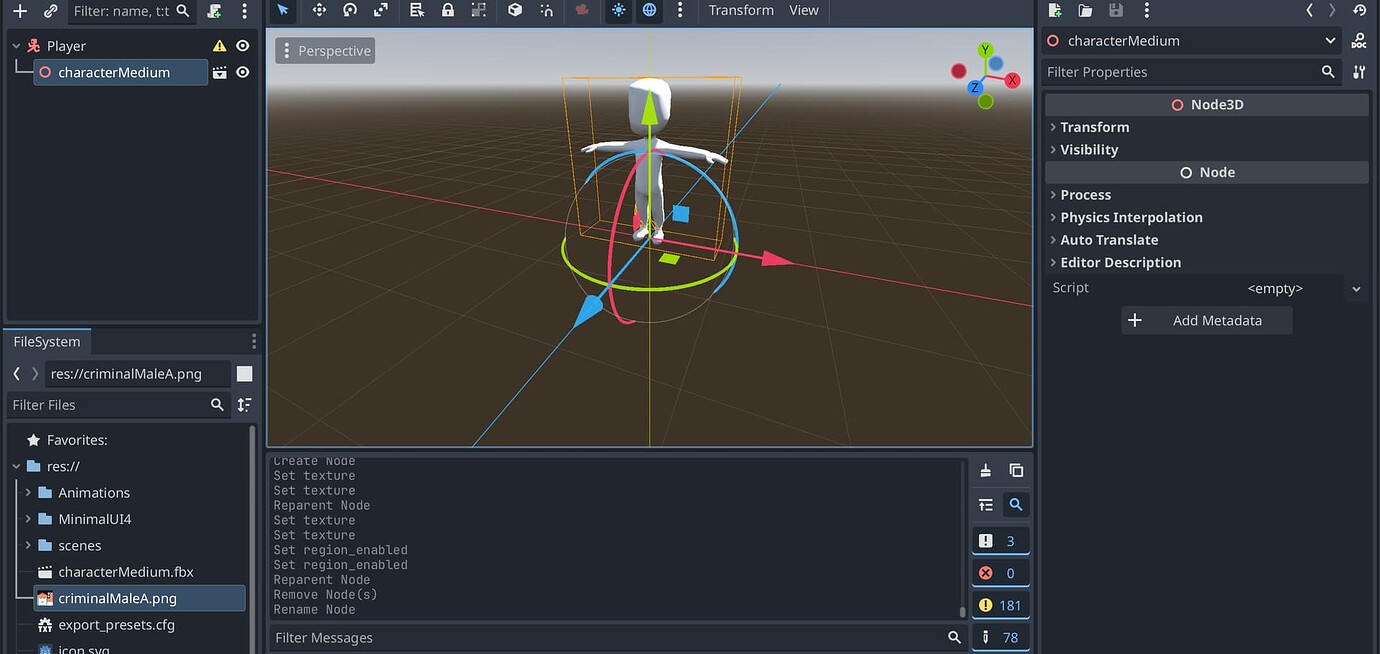 3D character model and texture adding? - Shaders - Godot Forum