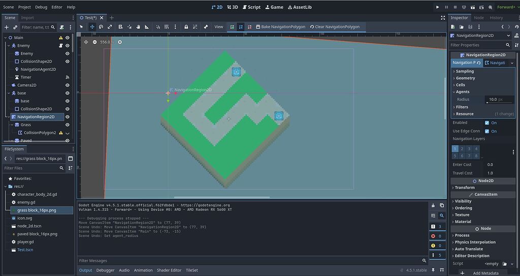 2D Navigation Region and Collision Polygons - Help - Godot Forum