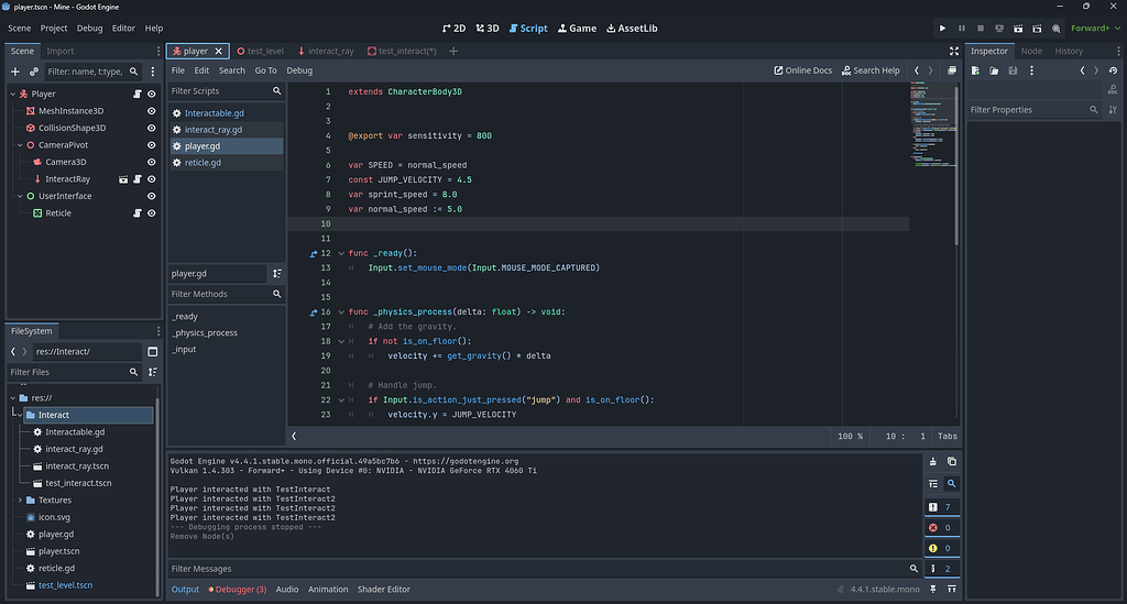 Pick up and drop item code help - Programming - Godot Forum