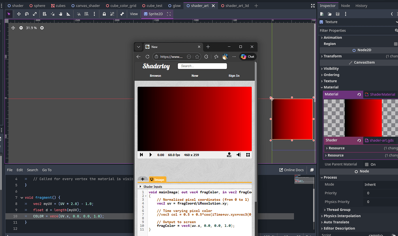 Shader code implementation on sprite looks funny - Help - Godot Forum