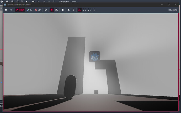 Game started with the DirectionalLight3D already enabled.