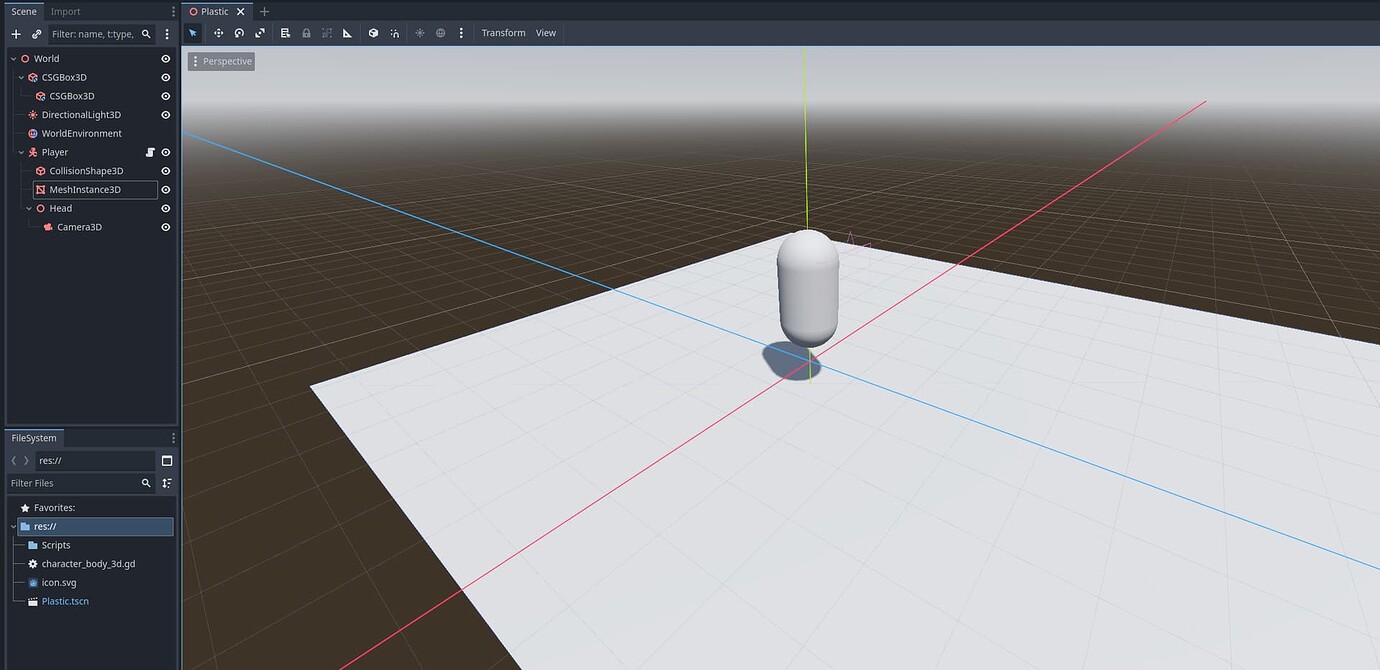 Player falling through floor :( - Help - Godot Forum