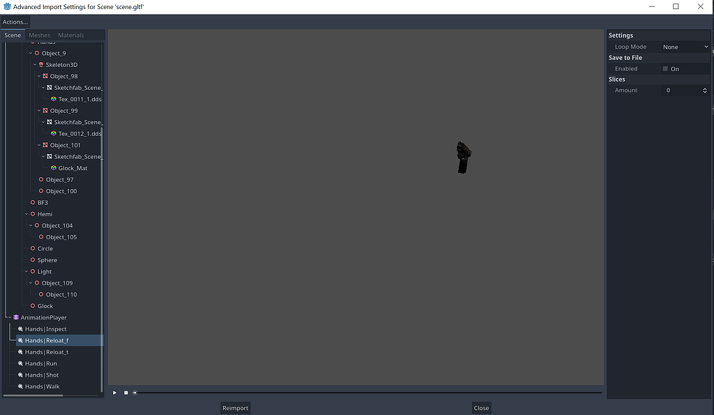 GLTF import has missing mesh in animations - Help - Godot Forum