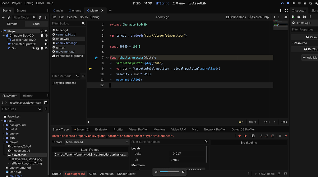 Can't load player data to nodes in other scenes - Help - Godot Forum